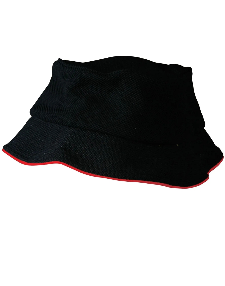 Picture of Winning Spirit, Pique mesh w sandwich trim bucket hat